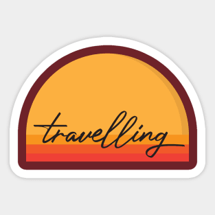 traveling tsirt Sticker